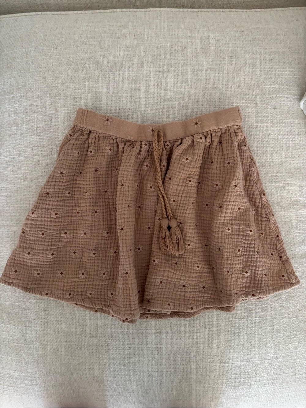 Rylee + Cru Dusty Rose Eyelet Gauze Skirt